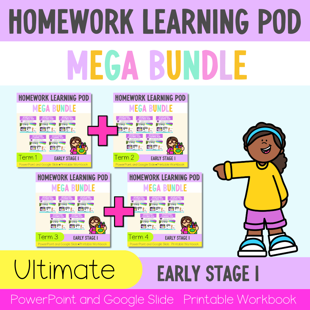 Early Stage 1 Homework/Learning Pods Ultimate Mega Bundle – The Busy ...