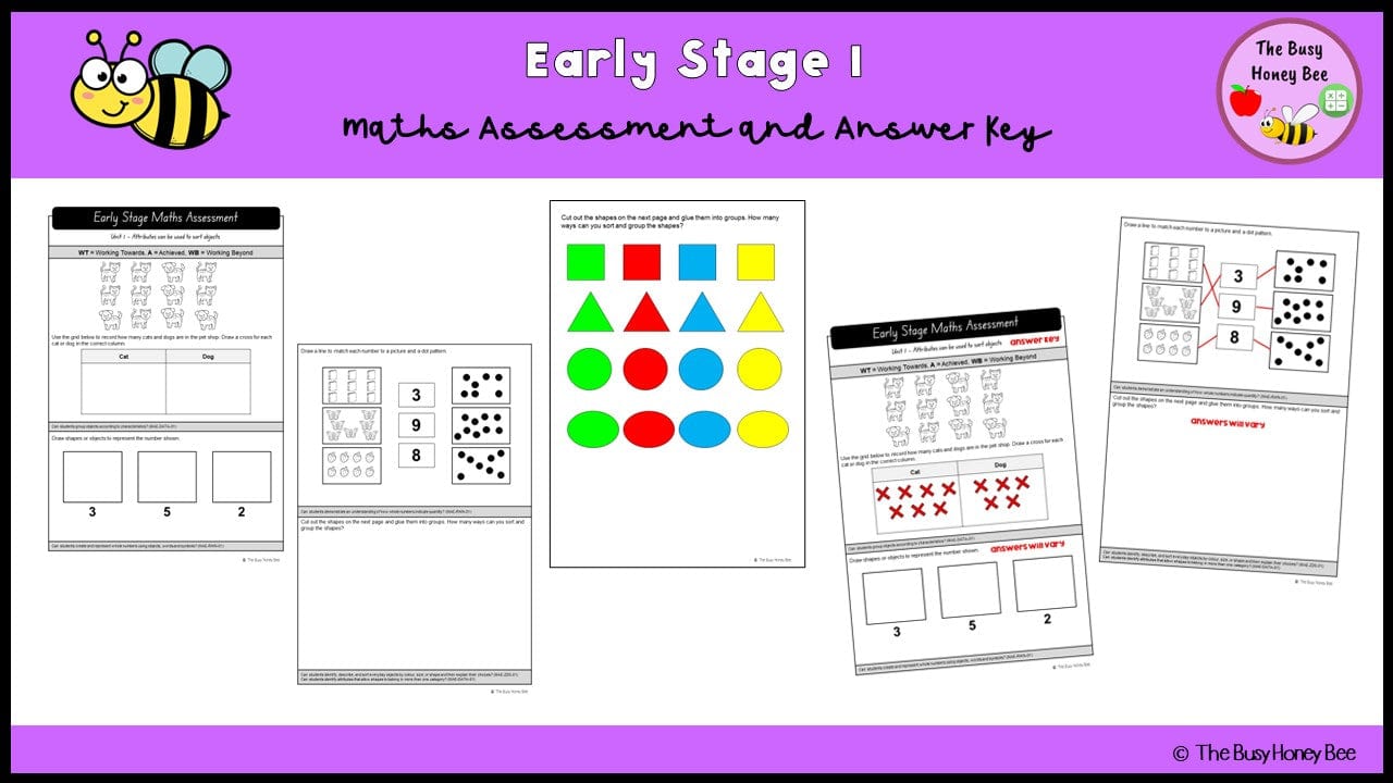 Early Stage 1 Maths Assessment 1 - Assessment