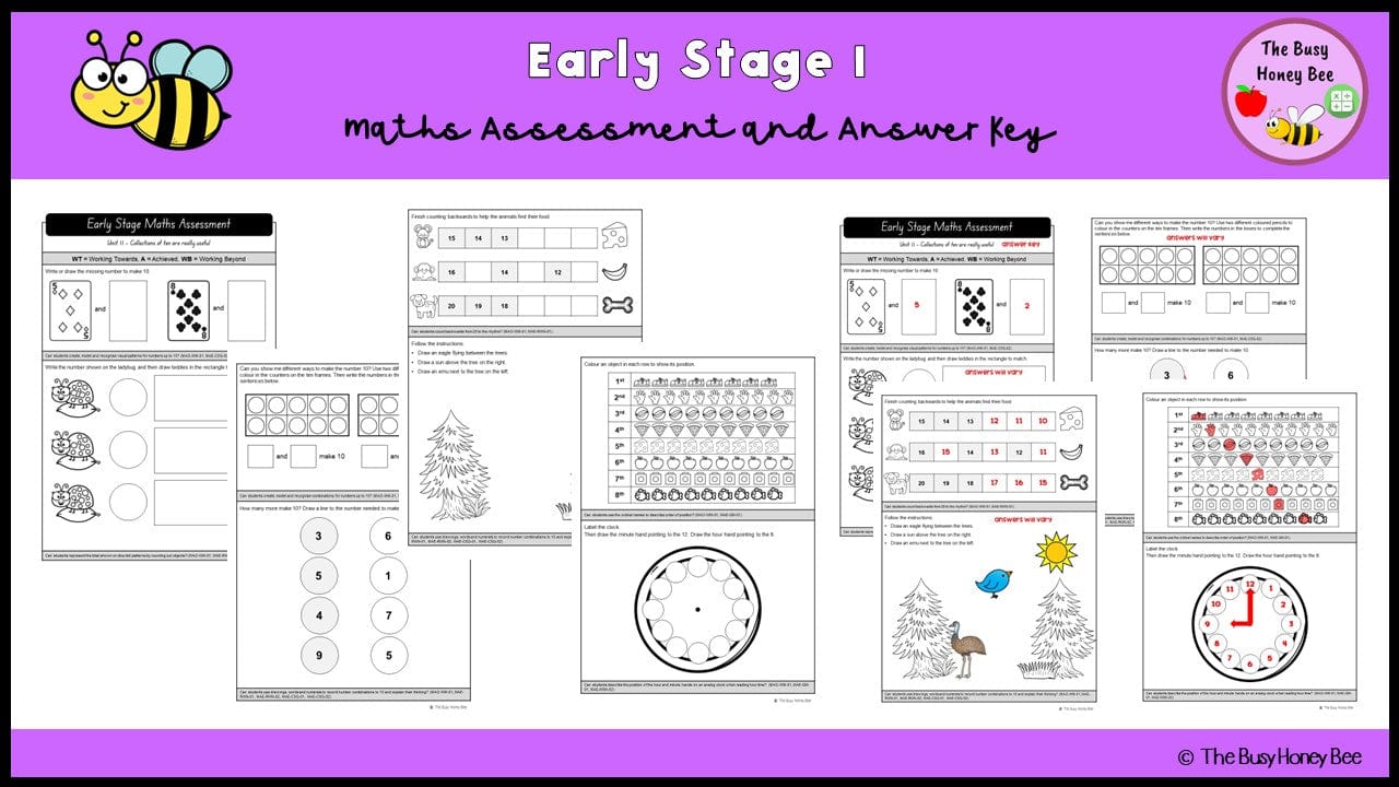 Early Stage 1 Maths Assessment 11 - Assessment