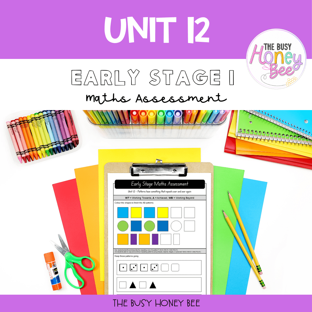 Early Stage 1 Maths Assessment 12 - Assessment
