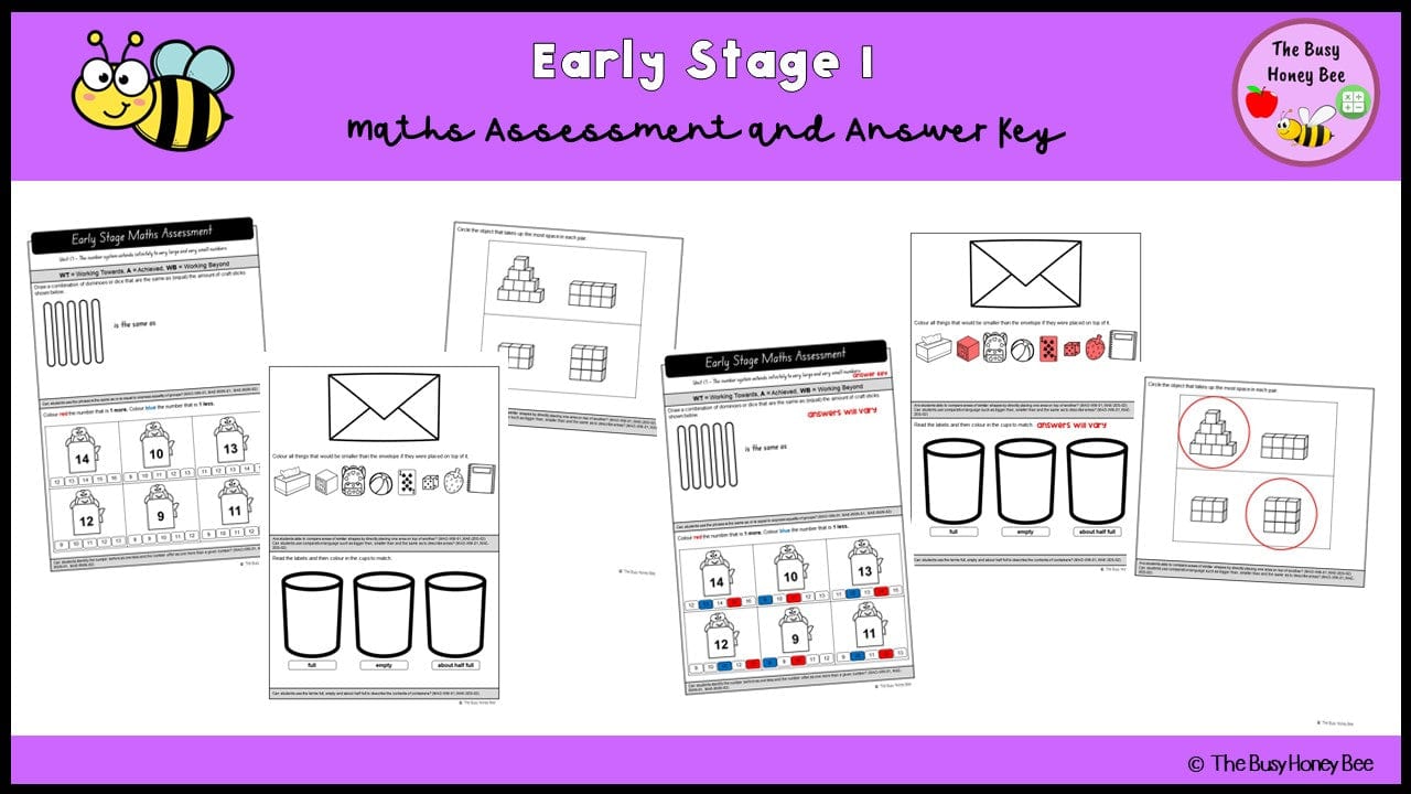 Early Stage 1 Maths Assessment Task 17 - Assessment