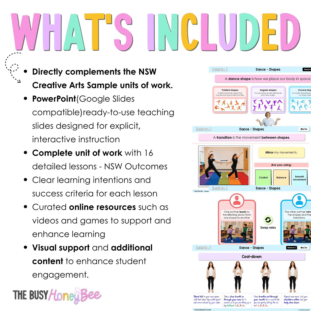 Early Stage 1 NSW Creative Arts Sample Unit 2 Teaching Pack - Teaching Bundle