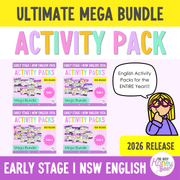 Early Stage 1 NSW English Activity Pack ULTIMATE Mega Bundle 2026 - Activity Pack