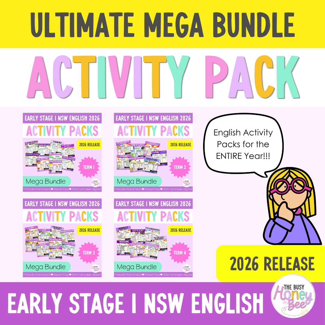 Early Stage 1 NSW English Activity Pack ULTIMATE Mega Bundle 2026 - Activity Pack