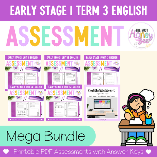 Early Stage 1 NSW English Assessment Term 3 Mega Bundle - Assessment