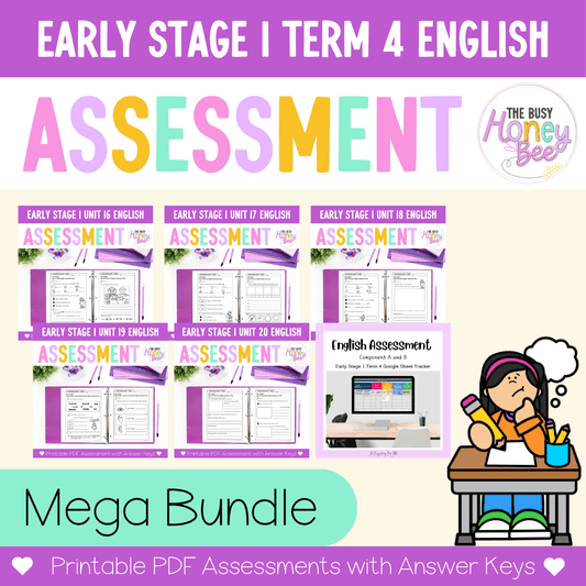 Early Stage 1 NSW English Assessment Term 4 Mega Bundle - Assessment