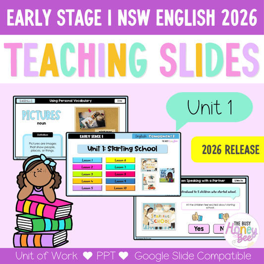 Early Stage 1 NSW English Teaching Slides UNIT 1 Starting School 2026 -