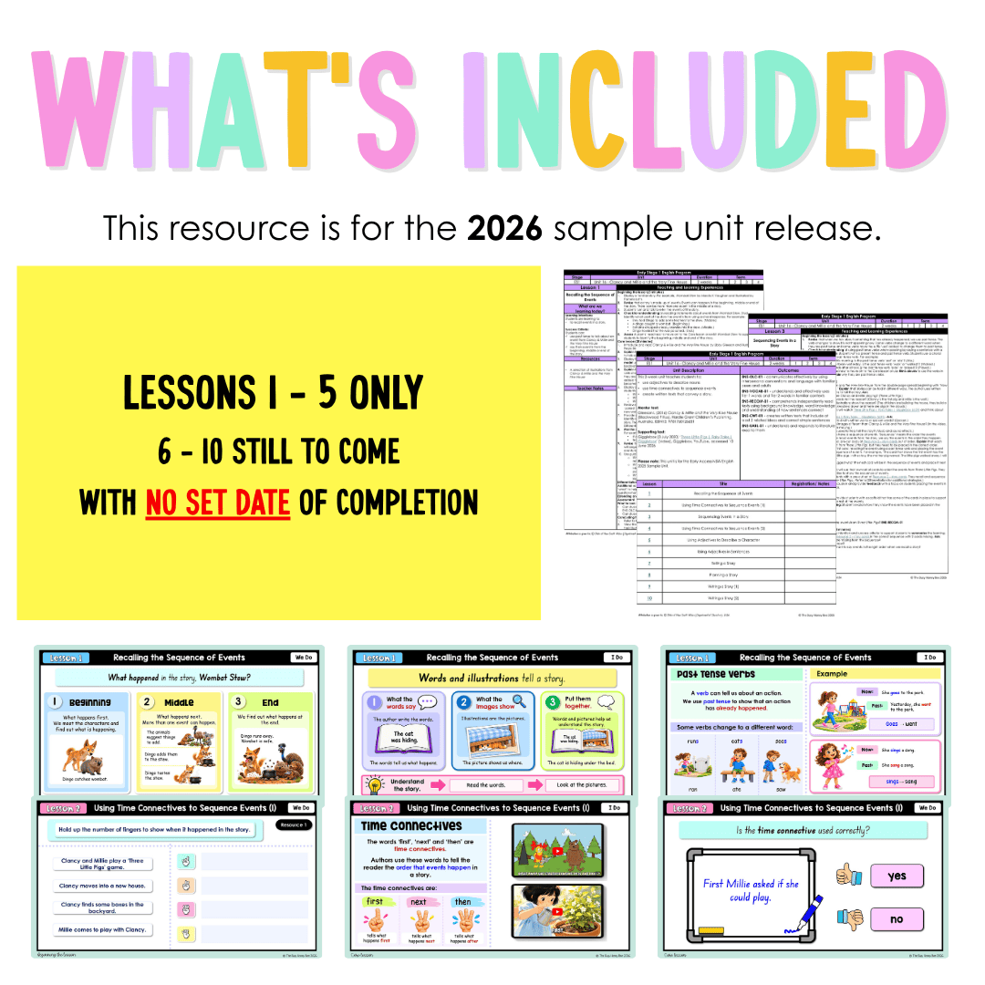 Early Stage 1 NSW English Teaching Slides UNIT 16 Clancy & Millie and the Very Fine House 2026 - Teaching Slides