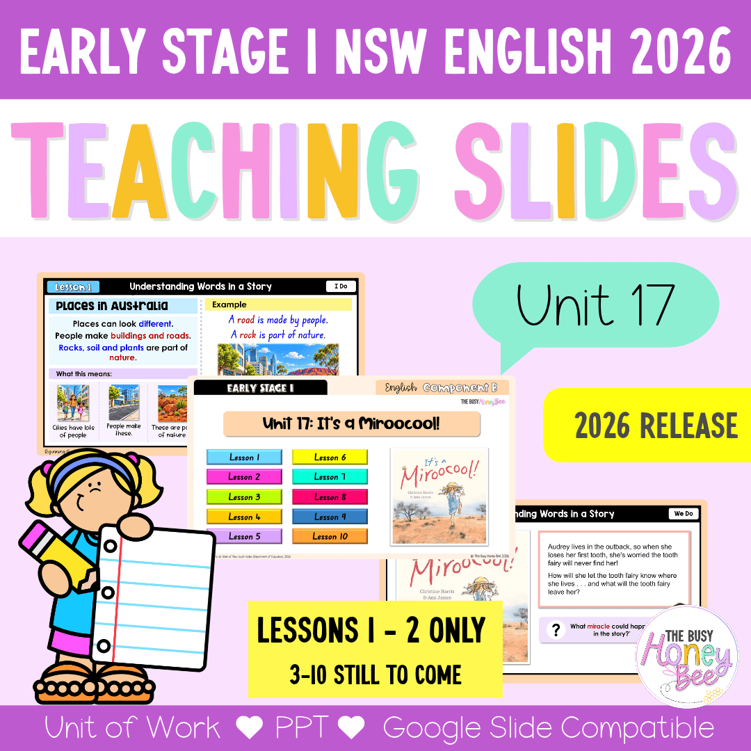 Early Stage 1 NSW English Teaching Slides UNIT 17 It’s a Miroocool! 2026 - Teaching Slides