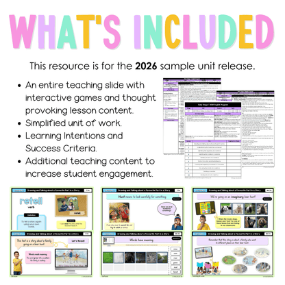 Early Stage 1 NSW English Teaching Slides UNIT 2 We're Going on a Bear Hunt 2026 -