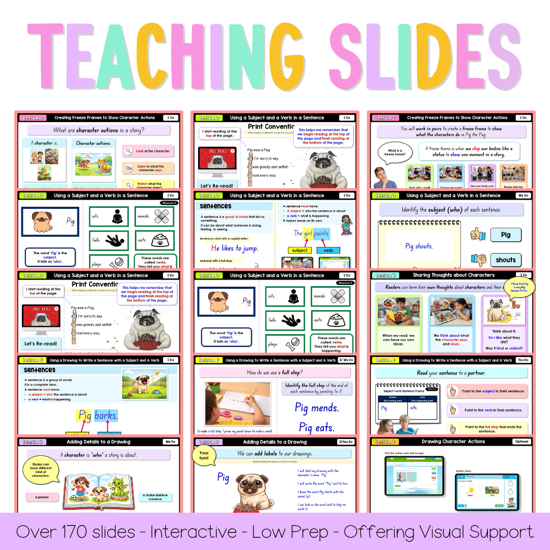 Early Stage 1 NSW English Teaching Slides UNIT 4 Pig the Pug 2026 -