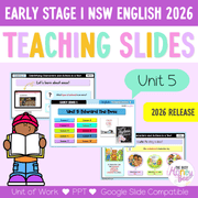 Early Stage 1 NSW English Teaching Slides UNIT 5 Edward the Emu 2026 -