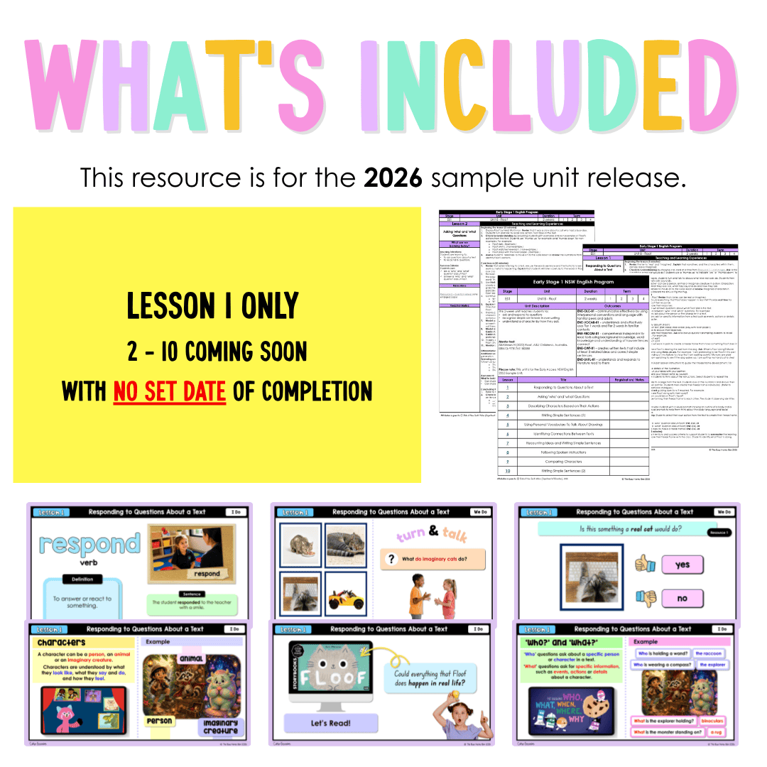Early Stage 1 NSW English Teaching Slides UNIT 8 Floof 2026 - Teaching Slides