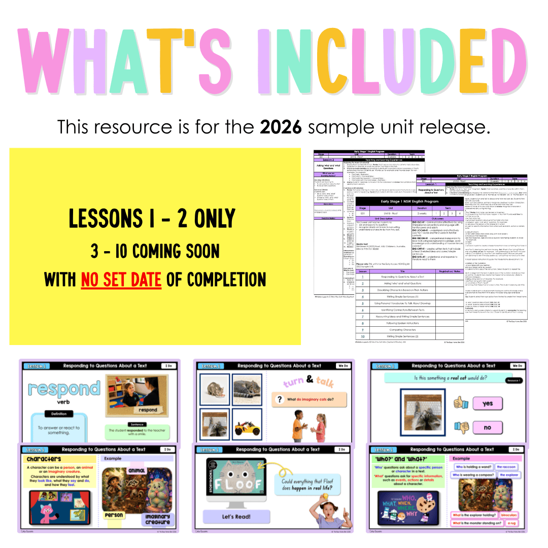 Early Stage 1 NSW English Teaching Slides UNIT 8 Floof 2026 - Teaching Slides