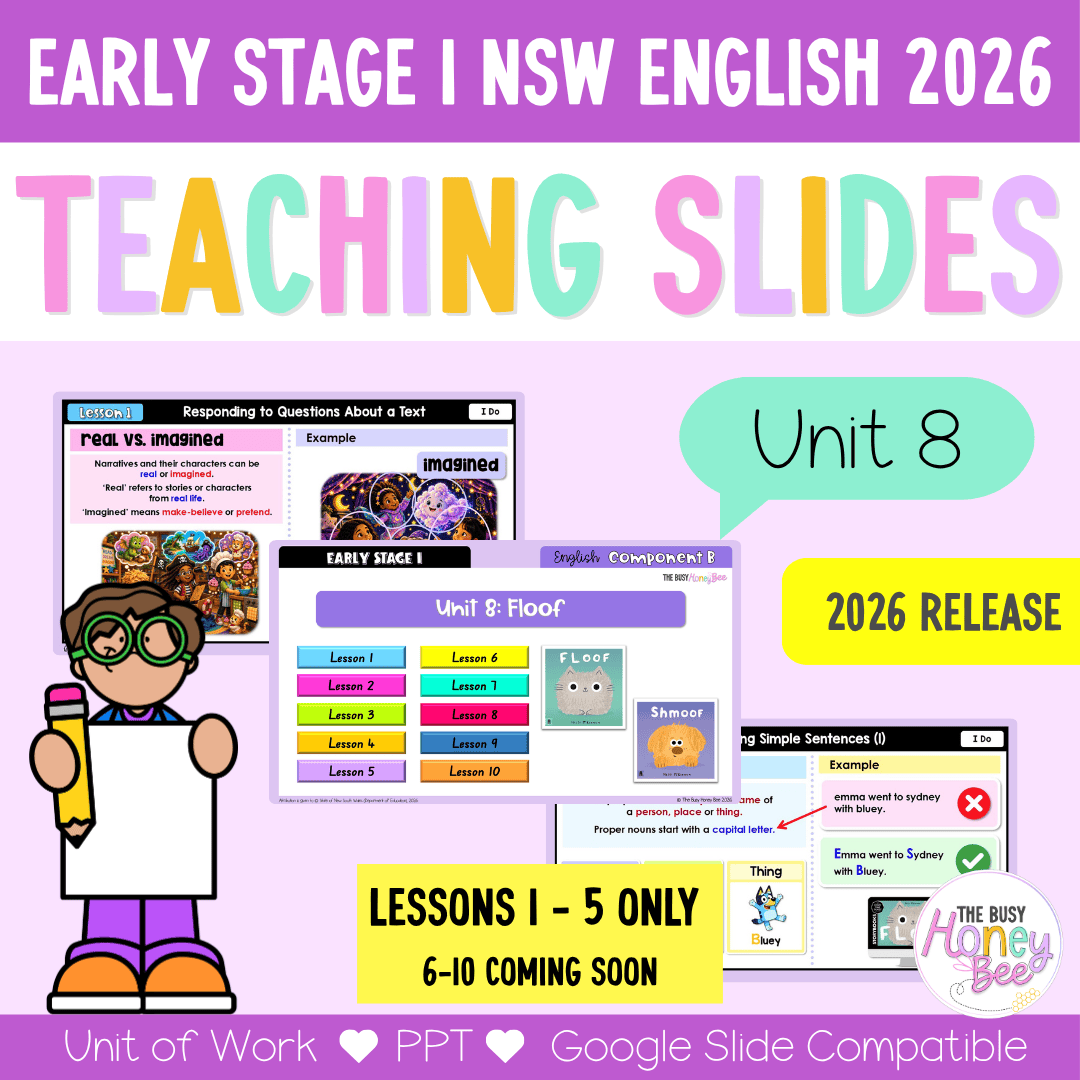 Early Stage 1 NSW English Teaching Slides UNIT 8 Floof 2026 - Teaching Slides
