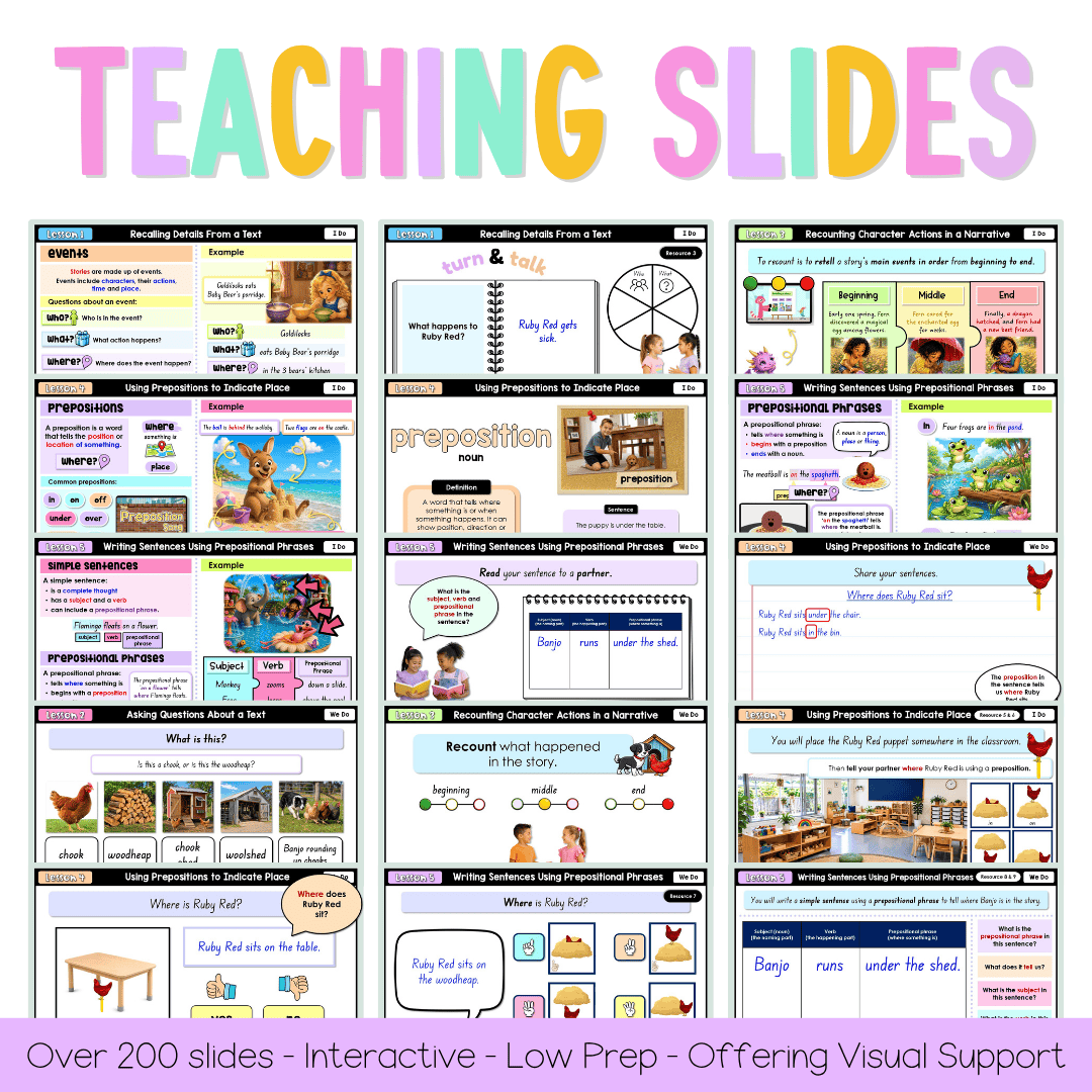 Early Stage 1 NSW English Teaching Slides UNIT 9 Banjo and Ruby Red 2026 - Teaching Slides
