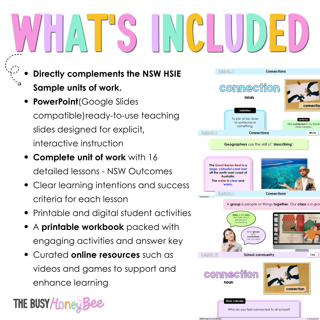 Early Stage 1 NSW HSIE Sample Unit 2 Teaching Pack - Teaching Bundle