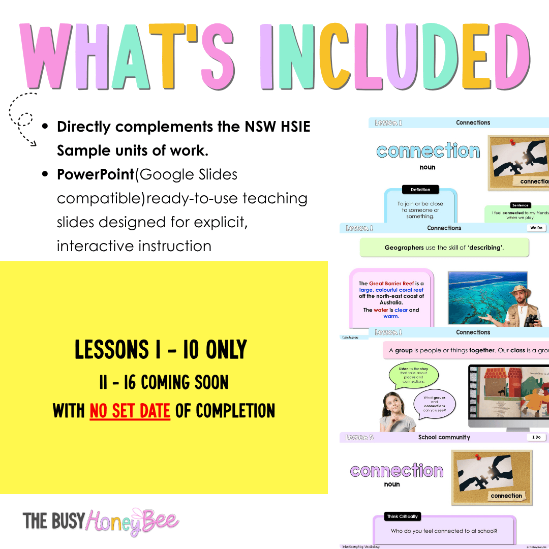 Early Stage 1 NSW HSIE Sample Unit 2 Teaching Pack - Teaching Bundle