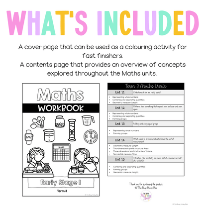 Early Stage 1 NSW Maths Workbook Term 3 - Workbook | Worksheets