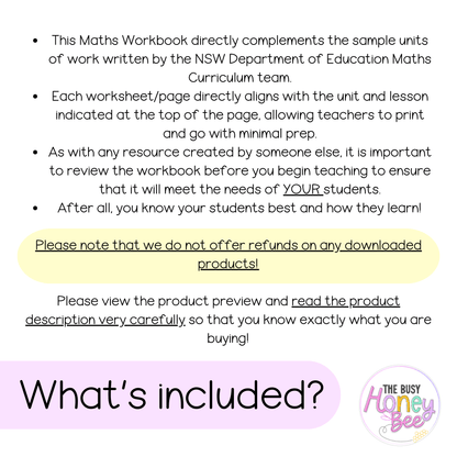 Early Stage 1 NSW Maths Workbook Term 4 - Workbook | Worksheets
