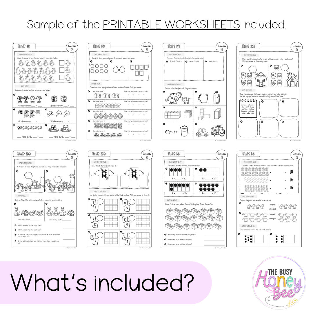 Early Stage 1 NSW Maths Workbook Term 4 - Workbook | Worksheets