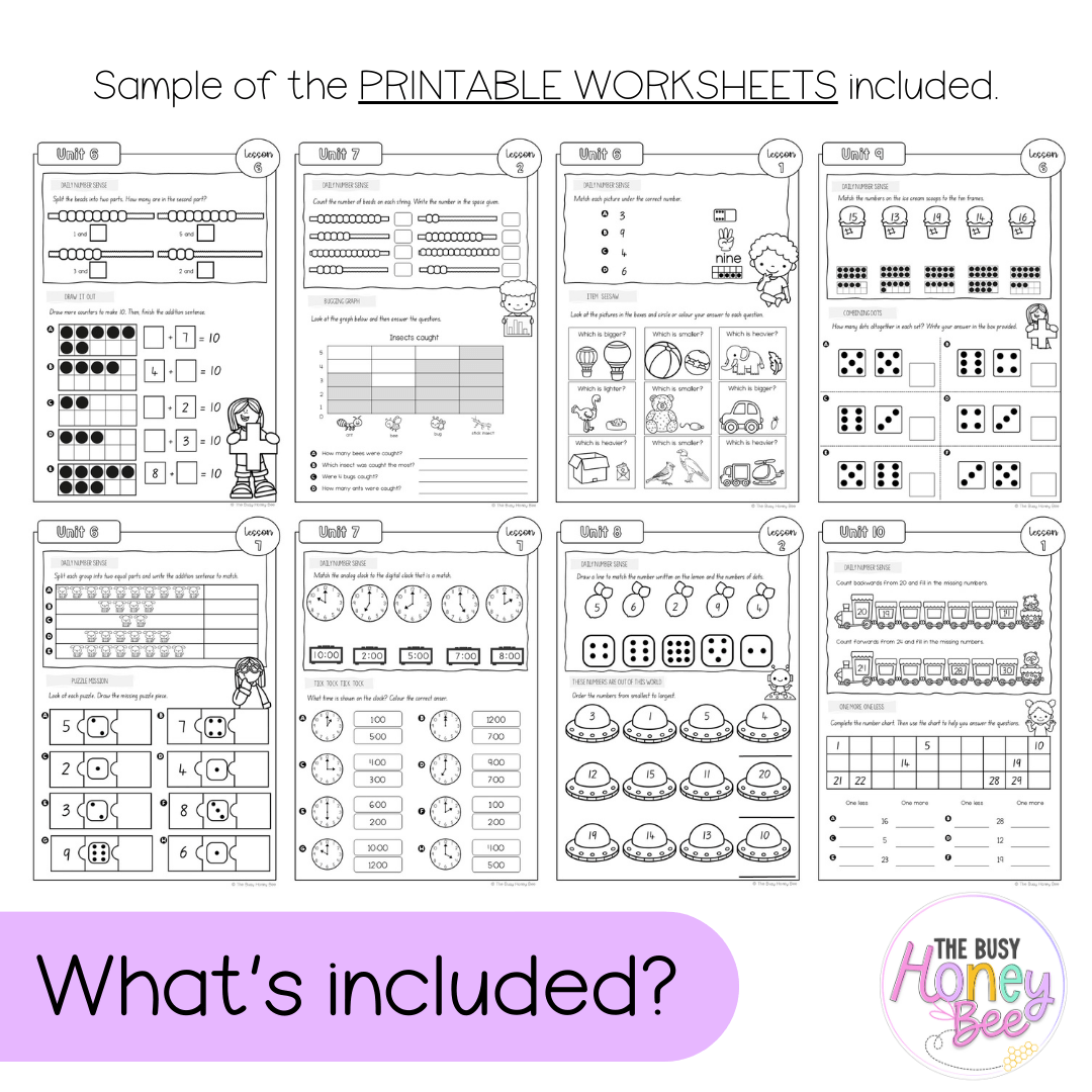 Early Stage 1 NSW Maths Workbook ULTIMATE Mega Bundle - Workbook | Worksheets
