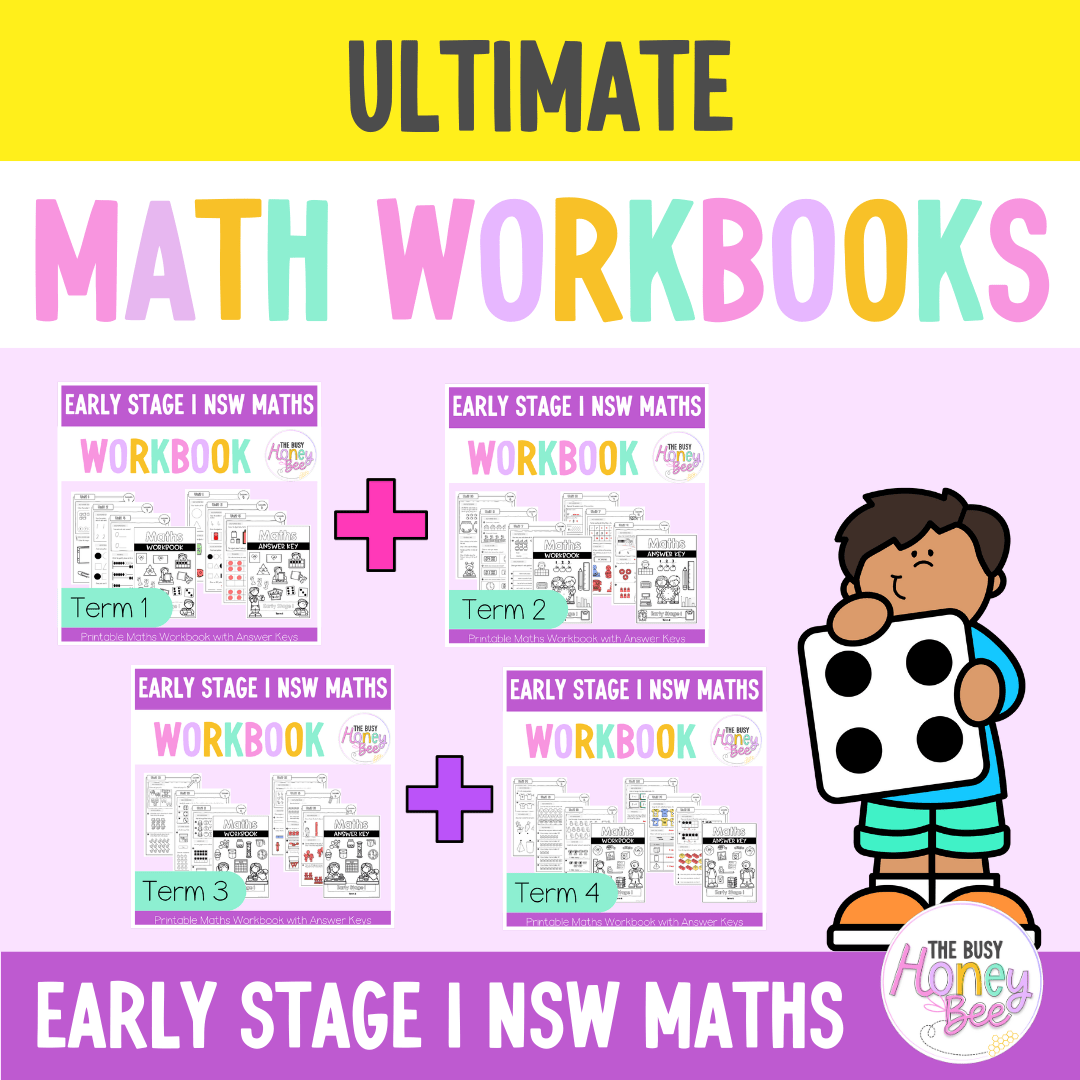 Early Stage 1 NSW Maths Workbook ULTIMATE Mega Bundle - Workbook | Worksheets