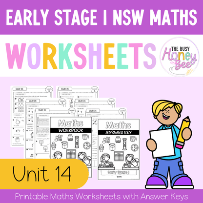 Early Stage 1 NSW Maths Worksheets Unit 14 - Workbook | Worksheets