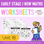 Early Stage 1 NSW Maths Worksheets Unit 18 - Workbook | Worksheets