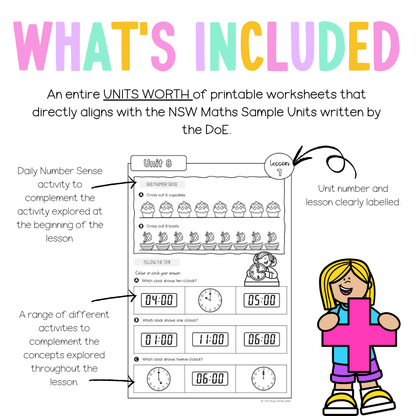 Early Stage 1 NSW Maths Worksheets Unit 8 - Workbook | Worksheets