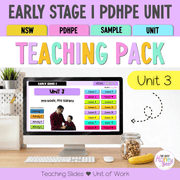 Early Stage 1 NSW PDHPE Sample Unit 3 Teaching Pack - Teaching Bundle