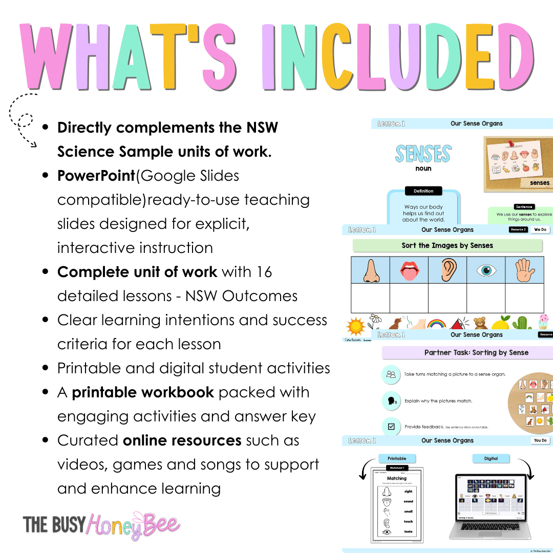 Early Stage 1 NSW Science Sample Unit 1 Teaching Pack - Teaching Bundle
