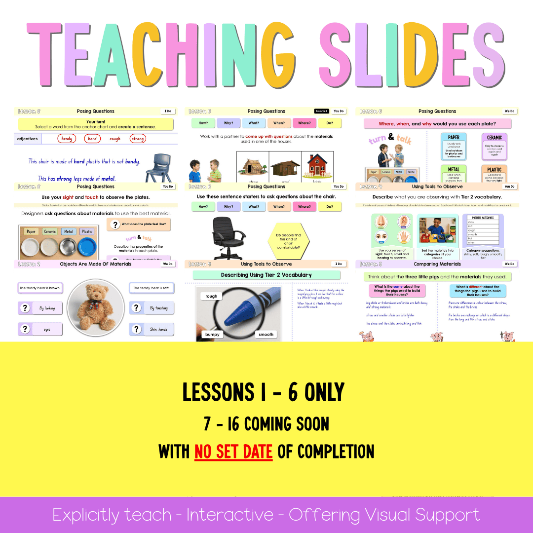 Early Stage 1 NSW Science Sample Unit 2 Teaching Pack 2026 - Teaching Bundle
