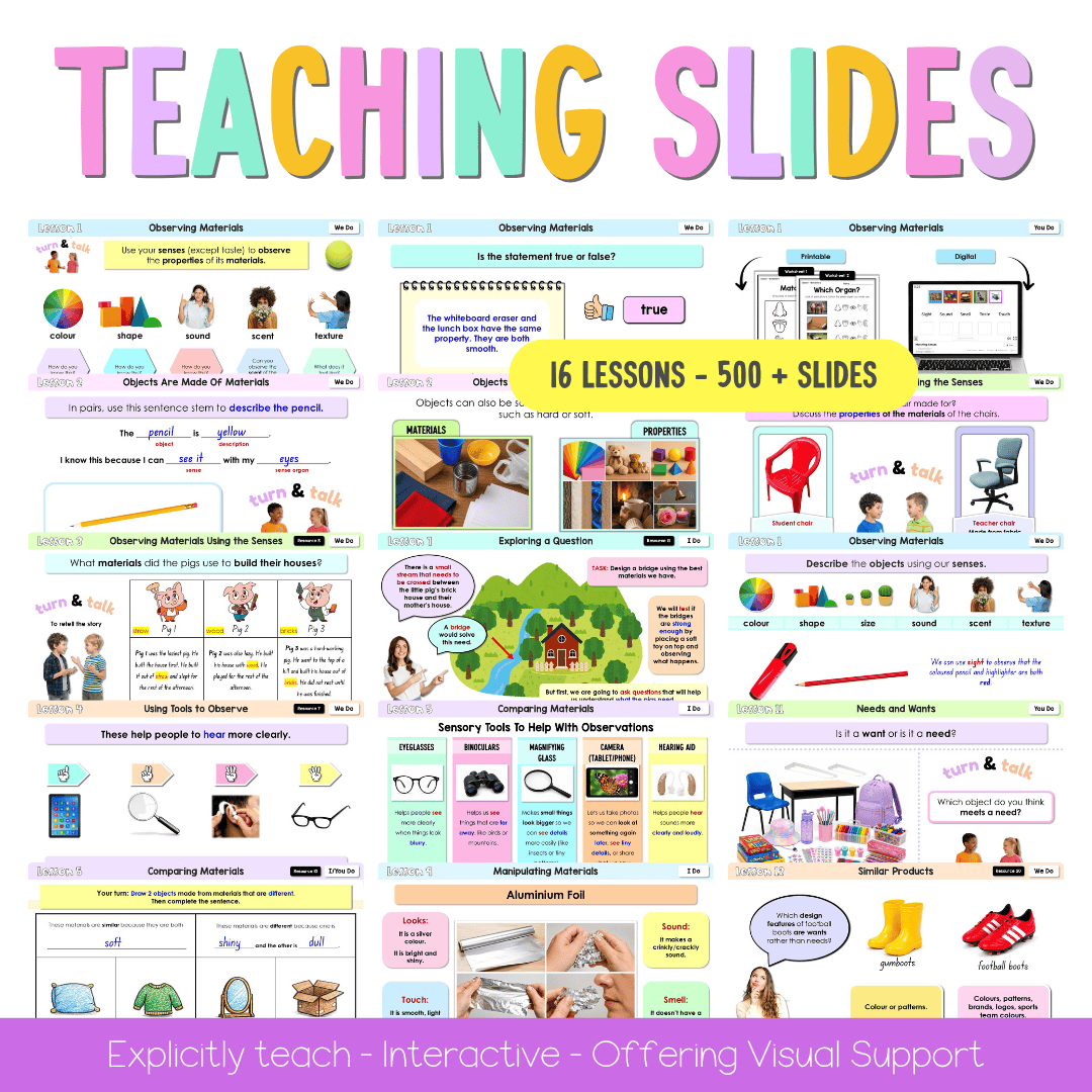 Early Stage 1 NSW Science Sample Unit 2 Teaching Pack 2026 - Teaching Bundle