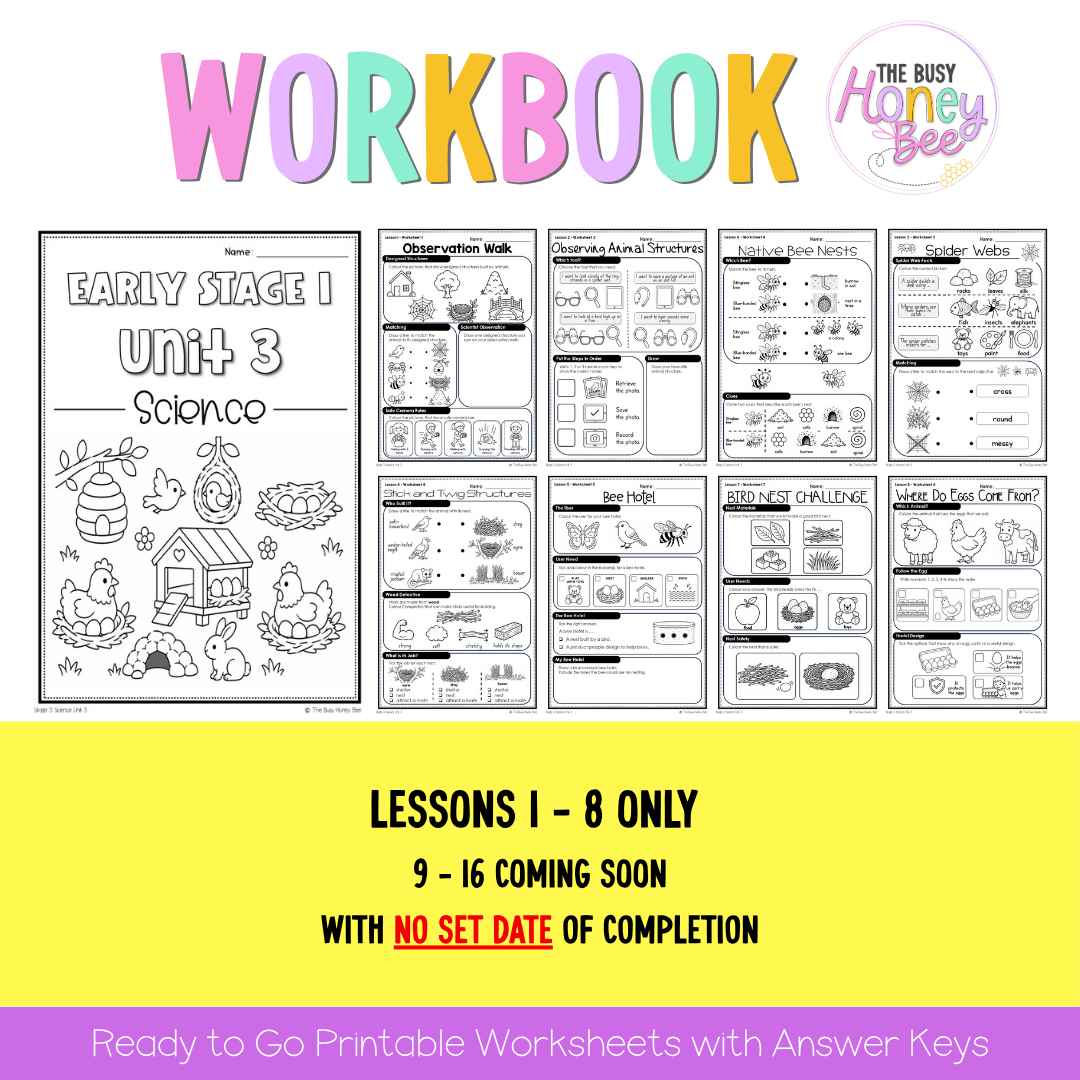 Early Stage 1 NSW Science Sample Unit 3 Teaching Pack 2026 - Teaching Bundle