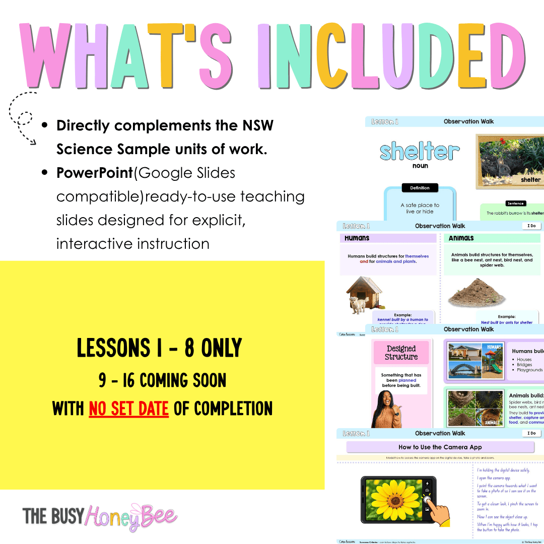 Early Stage 1 NSW Science Sample Unit 3 Teaching Pack 2026 - Teaching Bundle