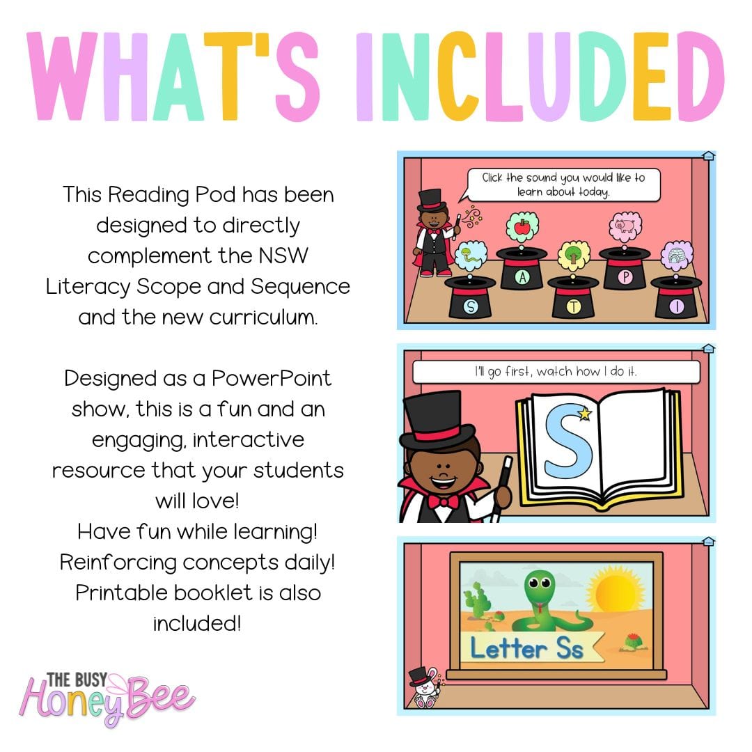 Early Stage 1 Reading Pod 1 - S A T I P - Teaching Bundle