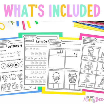 Early Stage 1 Reading Pod 10 - y, igh, j - Teaching Bundle