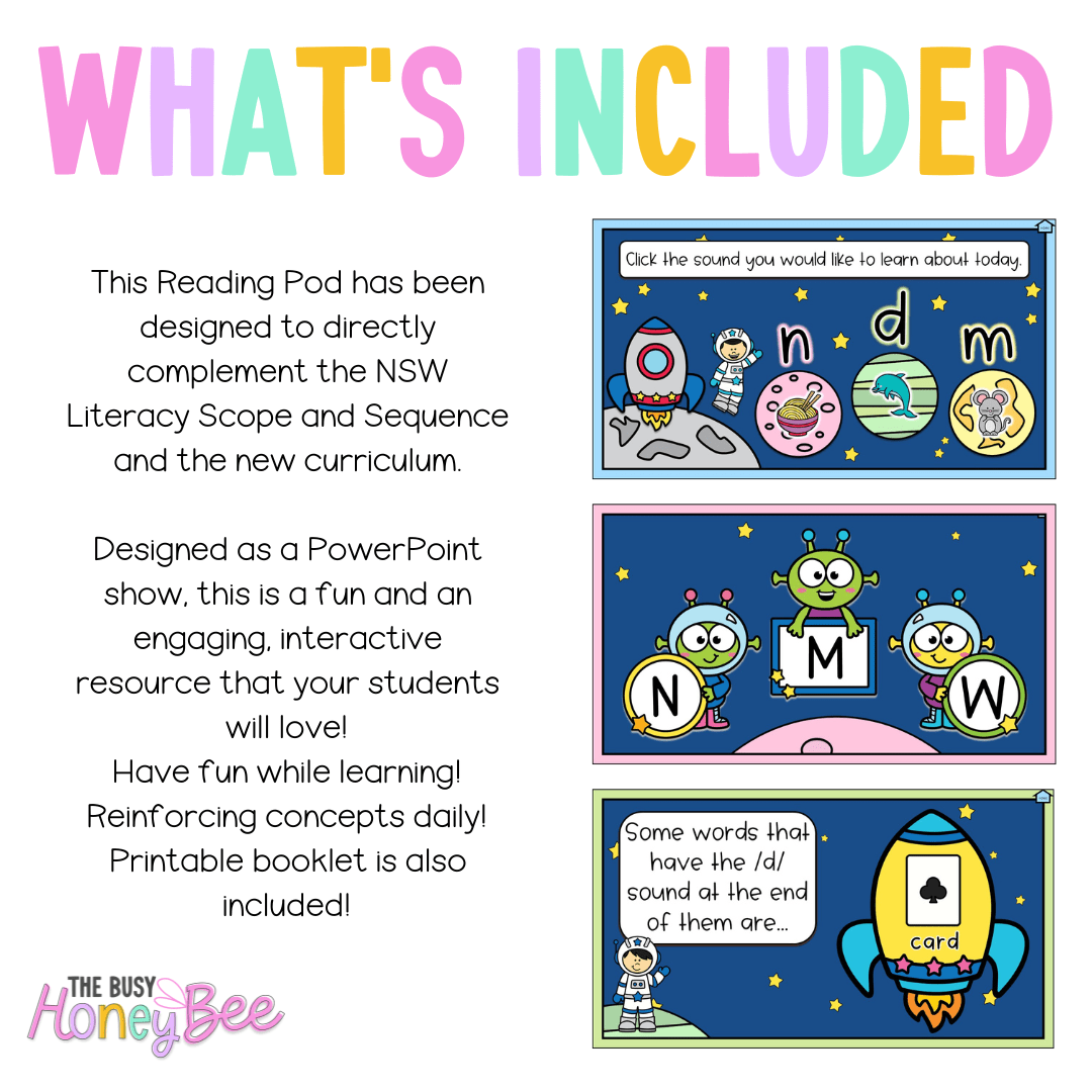 Early Stage 1 Reading Pod 2 - N D M - Teaching Bundle