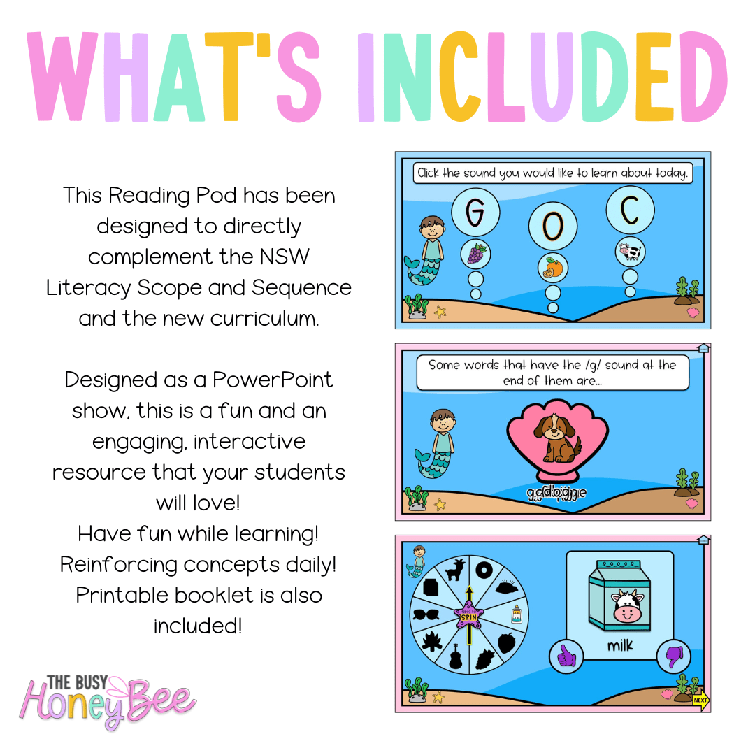 Early Stage 1 Reading Pod 3 - G O C - Teaching Bundle