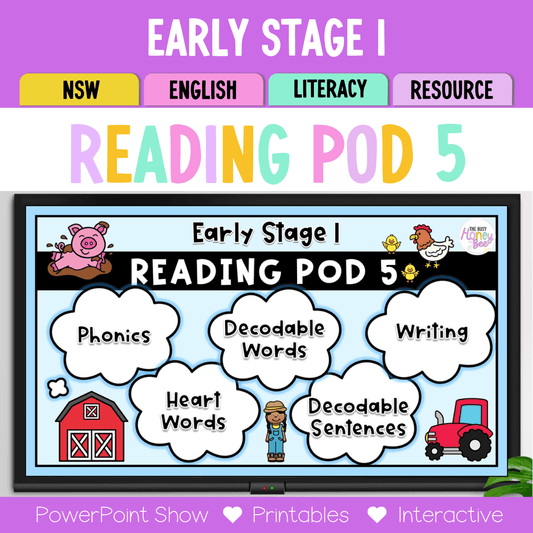 Early Stage 1 Reading Pod 5 - E, U, R - Teaching Bundle