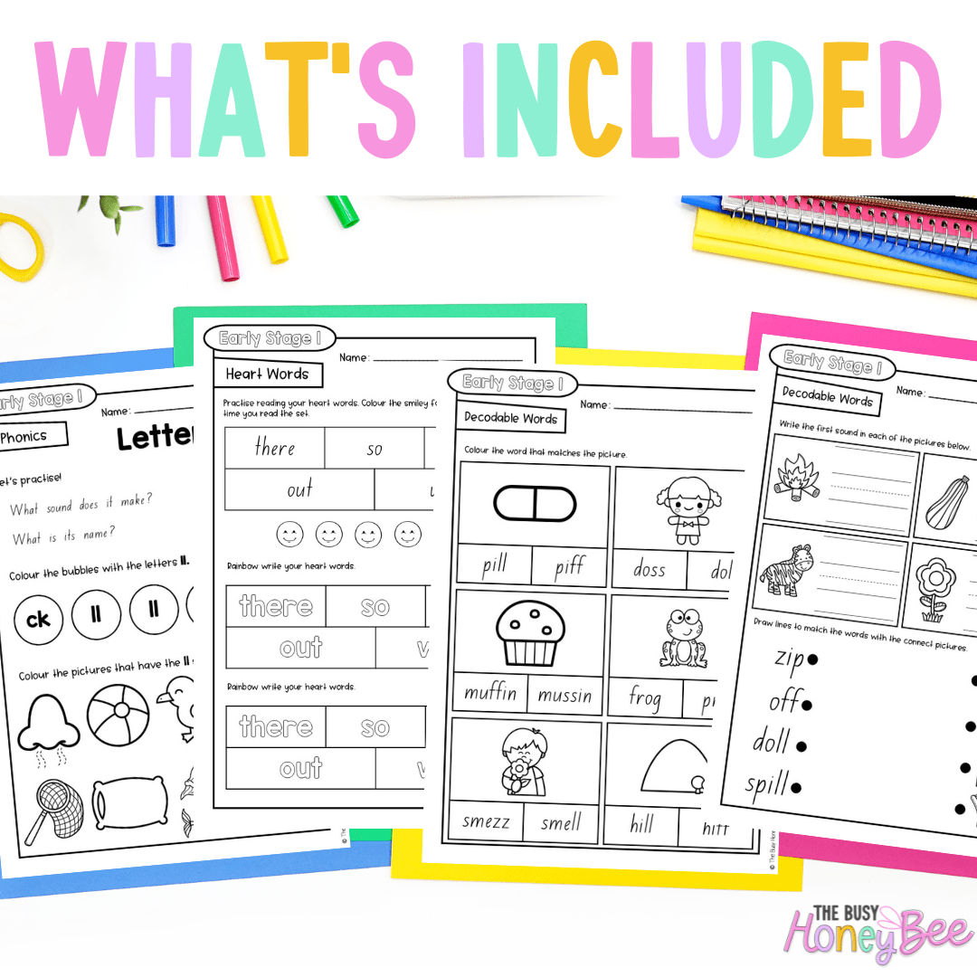 Early Stage 1 Reading Pod 7 - f, ff, l/ll, ss, z/zz - Teaching Bundle