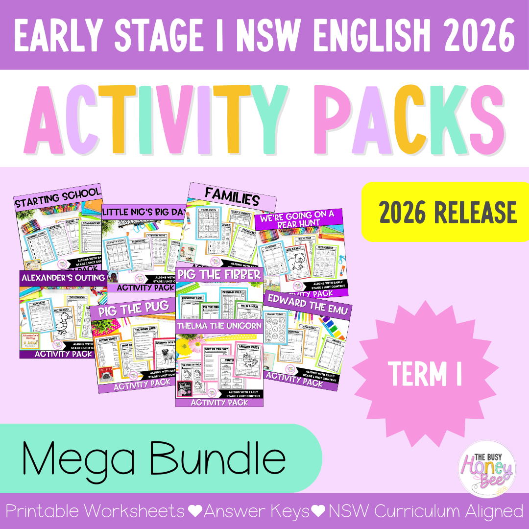Early Stage 1 Term 1 NSW English Activity Packs Mega Bundle 2026 - Activity Pack