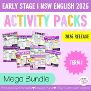 Early Stage 1 Term 1 NSW English Activity Packs Mega Bundle 2026 - Activity Pack