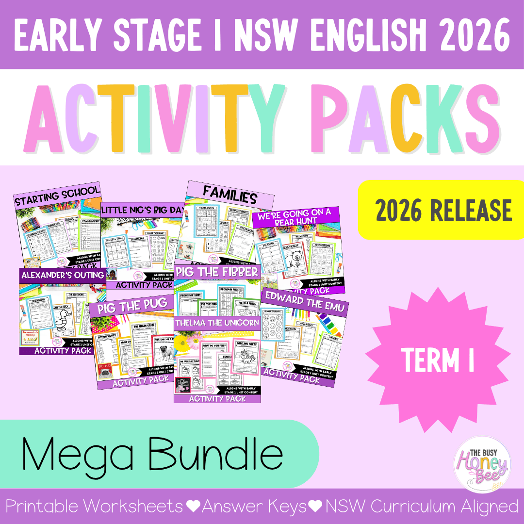 Early Stage 1 Term 1 NSW English Activity Packs Mega Bundle 2026 - Activity Pack