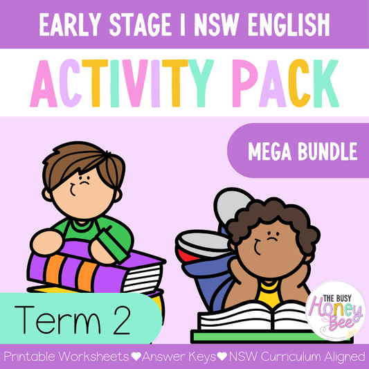 Early Stage 1 Term 2 English Activity Packs Mega Bundle - Teaching Slides