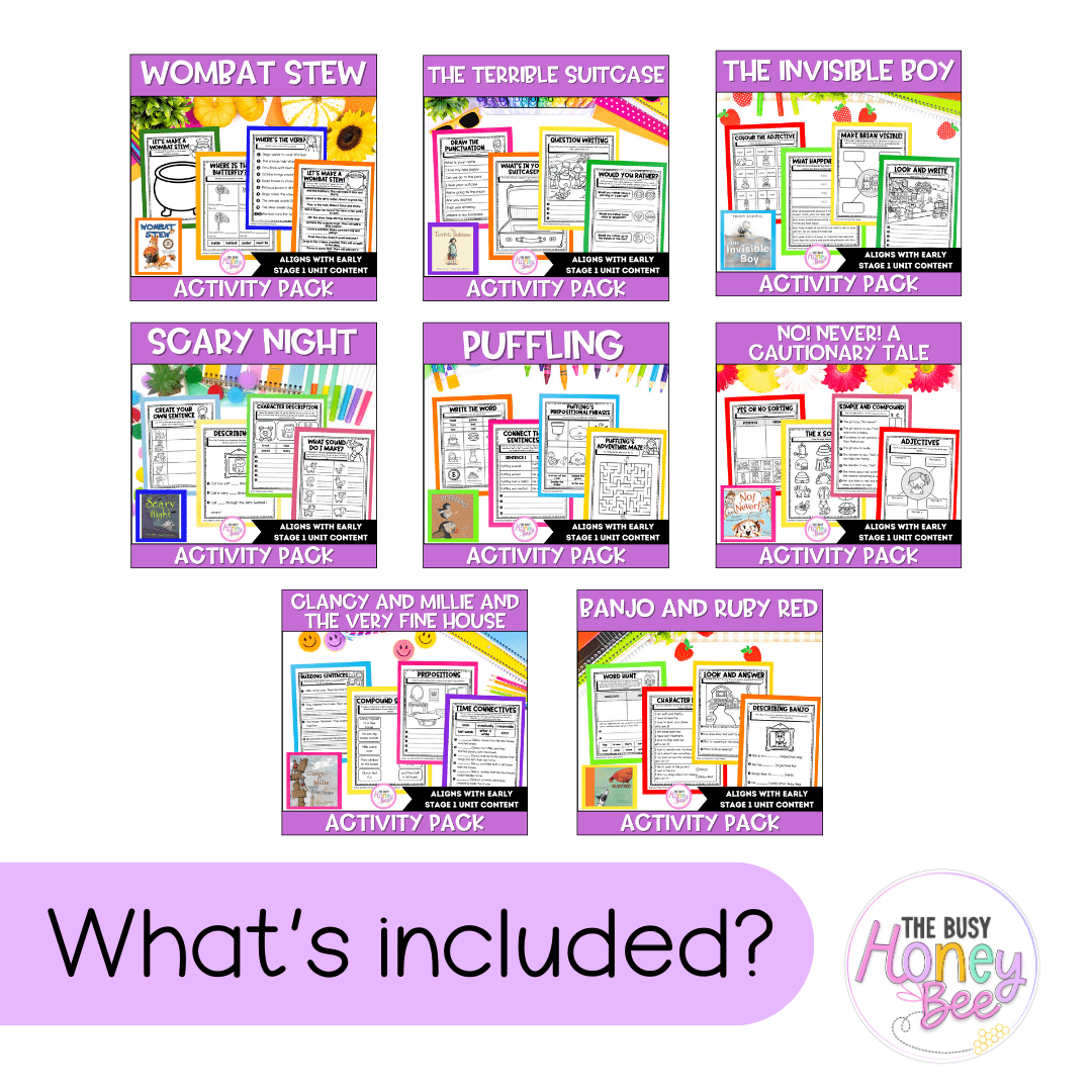 Early Stage 1 Term 3 English Activity Packs Mega Bundle - Activity Pack
