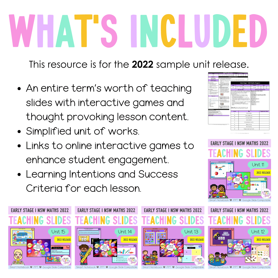 Early Stage 1 Term 3 Maths Teaching Slides Mega Bundle 2022 - Teaching Slides