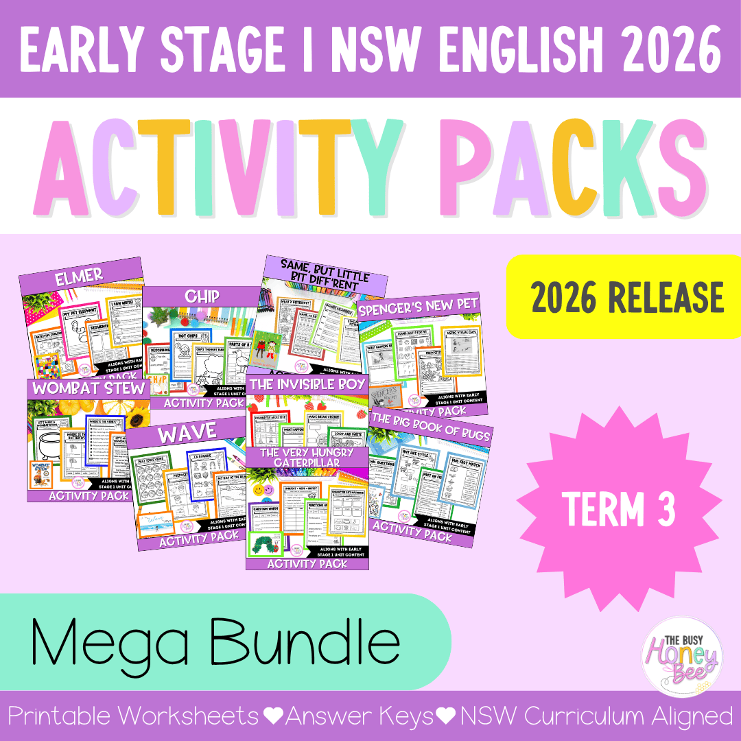 Early Stage 1 Term 3 NSW English Activity Packs Mega Bundle 2026 - Activity Pack
