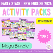 Early Stage 1 Term 3 NSW English Activity Packs Mega Bundle 2026 - Activity Pack